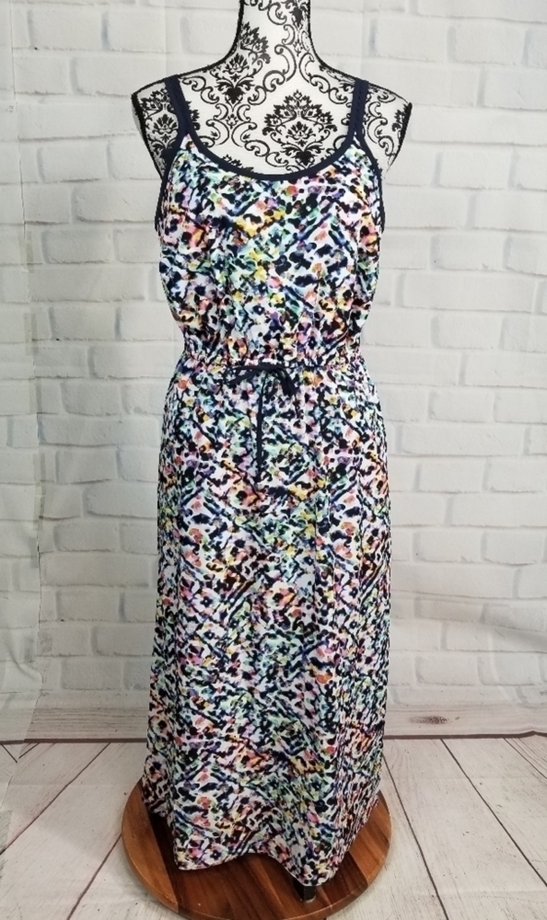 Athleta size small midi dress pockets tie waist